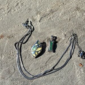 Lia Sophia necklace chain with two slide on pendants